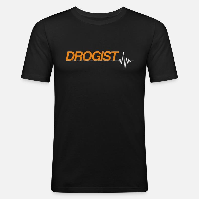Drogist - Männer Slim Fit T-Shirt - Schwarz