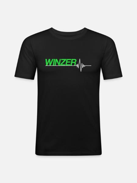 Winzer - Männer Slim Fit T-Shirt - Schwarz