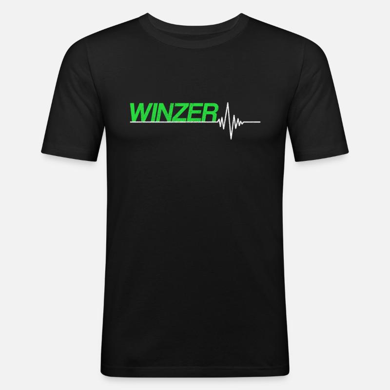 Winzer - Männer Slim Fit T-Shirt - Schwarz