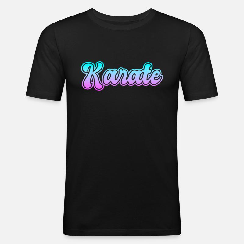 Karate - Männer Slim Fit T-Shirt - Schwarz