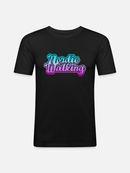 Pole walking - Men's Slim Fit T-Shirt - black