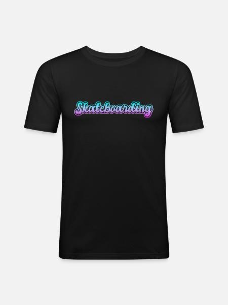 Skateboarding - T-shirt près du corps Homme - noir