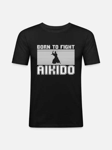 Aikido - Men's Slim Fit T-Shirt - black