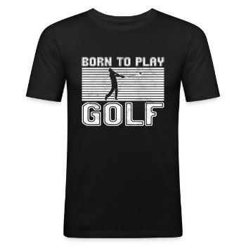 Golfe - T-shirt près du corps Homme - noir - Devant - Nik (191cm)