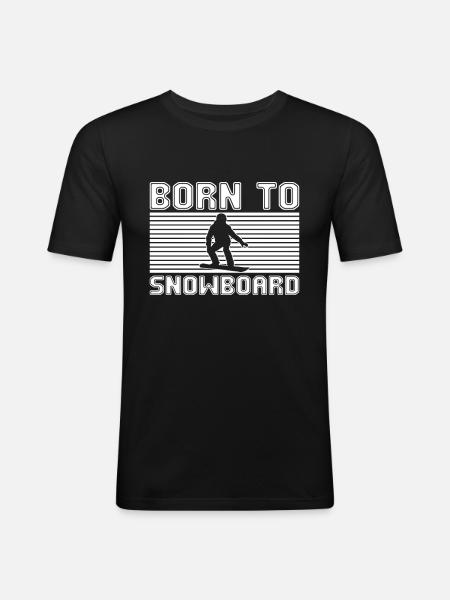 Snowboard - Men's Slim Fit T-Shirt - black
