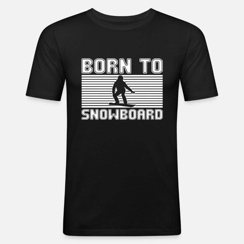 Snowboard - Men's Slim Fit T-Shirt - black
