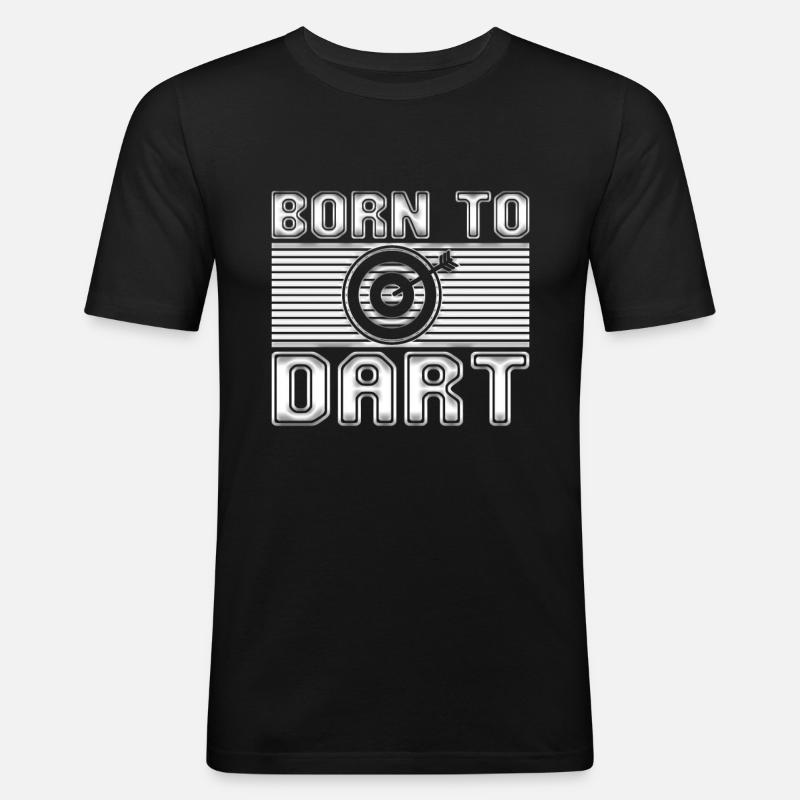 Dart - Männer Slim Fit T-Shirt - Schwarz