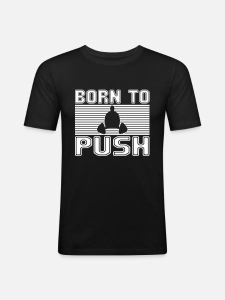 Weight training - Men's Slim Fit T-Shirt - black