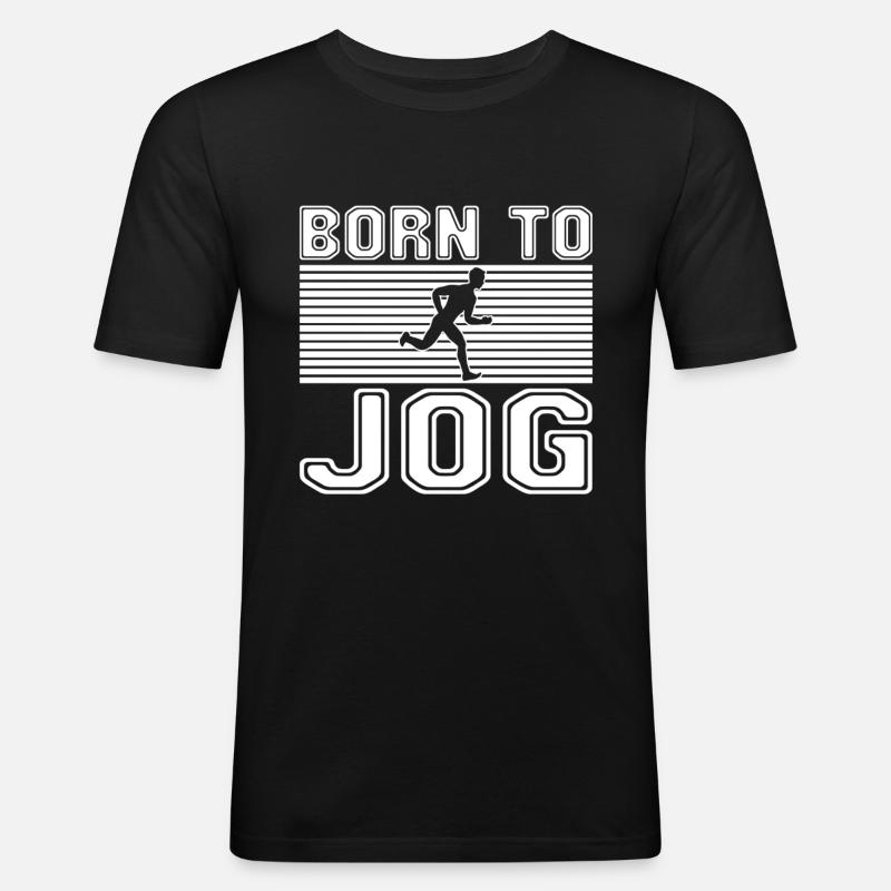 Jogging Running Dicton - T-shirt près du corps Homme - noir