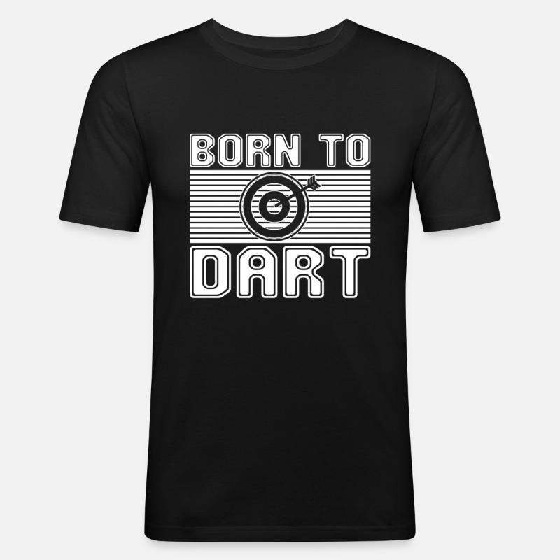Dart - Männer Slim Fit T-Shirt - Schwarz