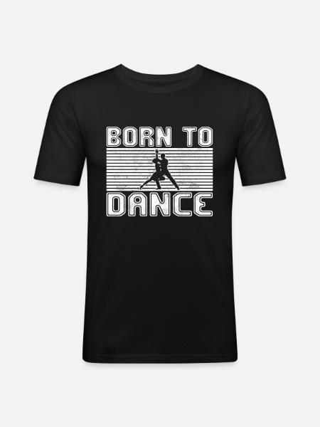 Danser - T-shirt près du corps Homme - noir