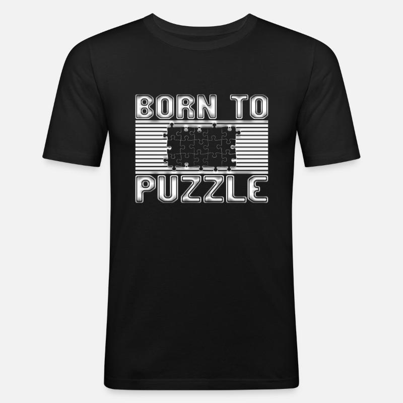 Puzzles - Men's Slim Fit T-Shirt - black