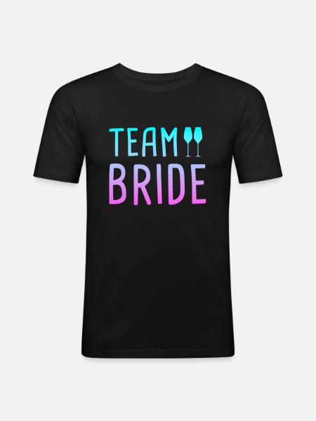 team bride - Men's Slim Fit T-Shirt - black