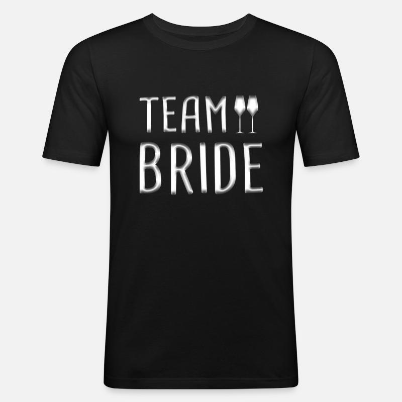 team bride - Männer Slim Fit T-Shirt - Schwarz