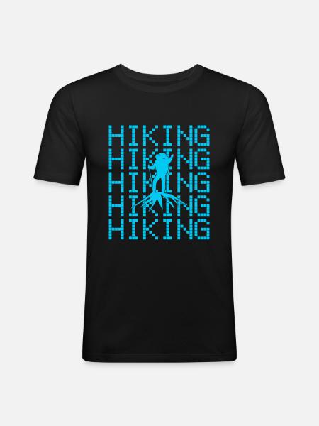Hiking Mountaineering - Men's Slim Fit T-Shirt - black
