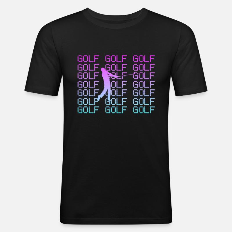 Golf - Männer Slim Fit T-Shirt - Schwarz