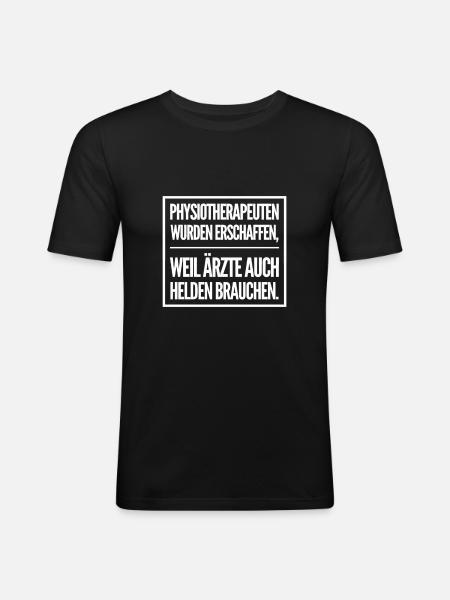 Physiotherapeut Physio Physiotherapeuten Geschenke - Männer Slim Fit T-Shirt - Schwarz