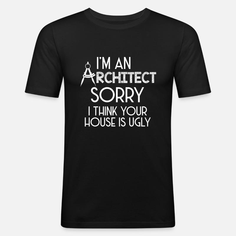 Architecte | Profession architecte architecte cadeau - T-shirt près du corps Homme - noir