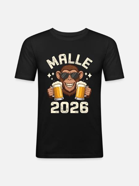 Malle 2026 - T-shirt près du corps Homme - noir