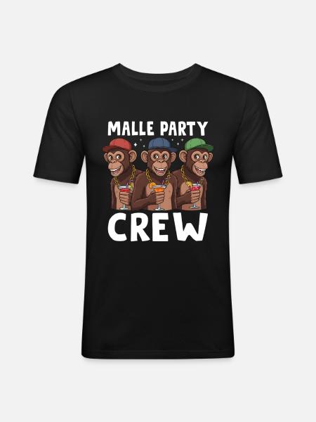 Malle Party Crew - Men's Slim Fit T-Shirt - black