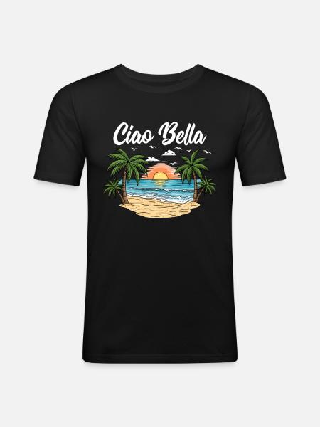 Ciao Bella - Men's Slim Fit T-Shirt - black