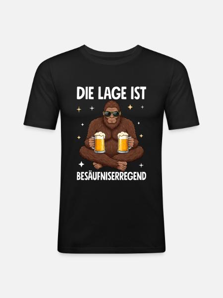 The situation is drunkenness - Men's Slim Fit T-Shirt - black