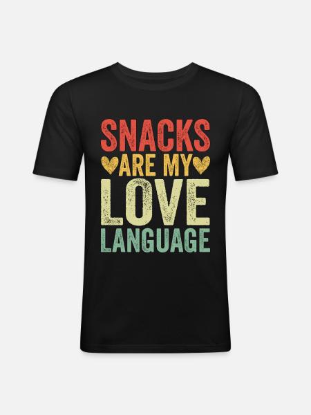 Snacks Are My Love Language - Men's Slim Fit T-Shirt - black