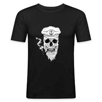 Skull Moin Moin - T-shirt près du corps Homme - noir - Devant - Nik (191cm)