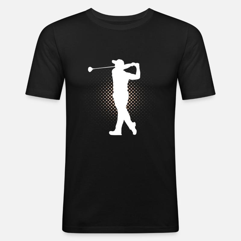 Golf - Männer Slim Fit T-Shirt - Schwarz