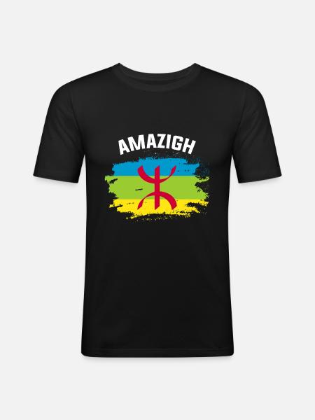 Amazigh - Men's Slim Fit T-Shirt - black