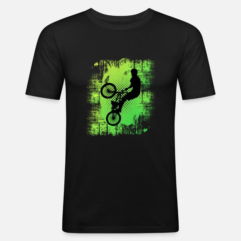 Bmx - Männer Slim Fit T-Shirt - Schwarz