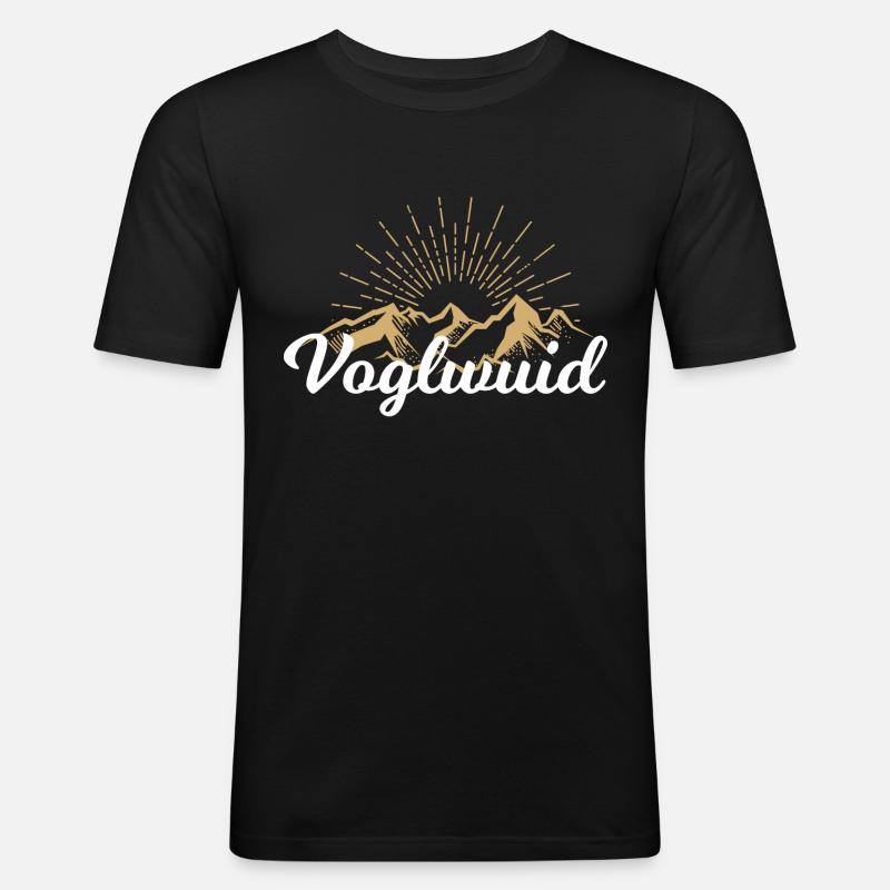 Vogelwuid Bayern bayerischer Spruch - Männer Slim Fit T-Shirt - Schwarz
