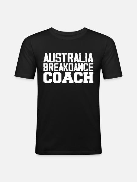 Australia Breakdance Coach - Men's Slim Fit T-Shirt - black