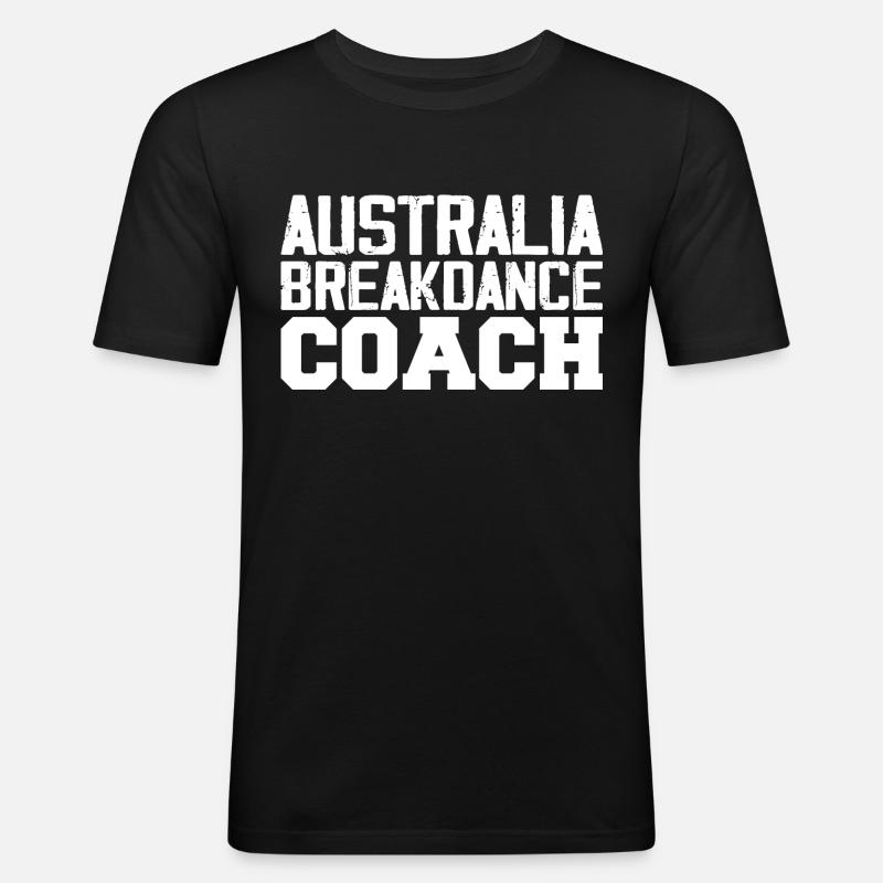 Australien Breakdance Trainer - Männer Slim Fit T-Shirt - Schwarz