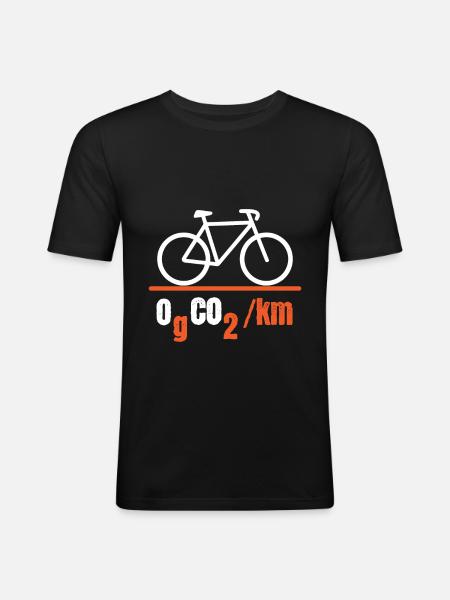 Fahrrad-Umweltschutz - Männer Slim Fit T-Shirt - Schwarz