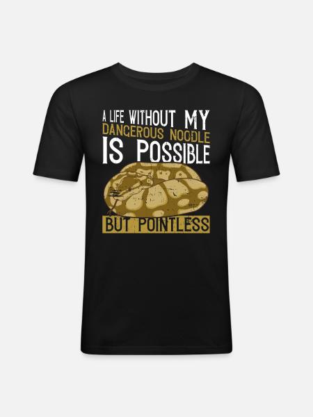 Banana Ballpython Königspython - Men's Slim Fit T-Shirt - black