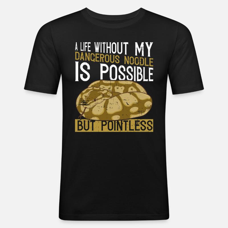 Banana Ballpython Königspython - Men's Slim Fit T-Shirt - black