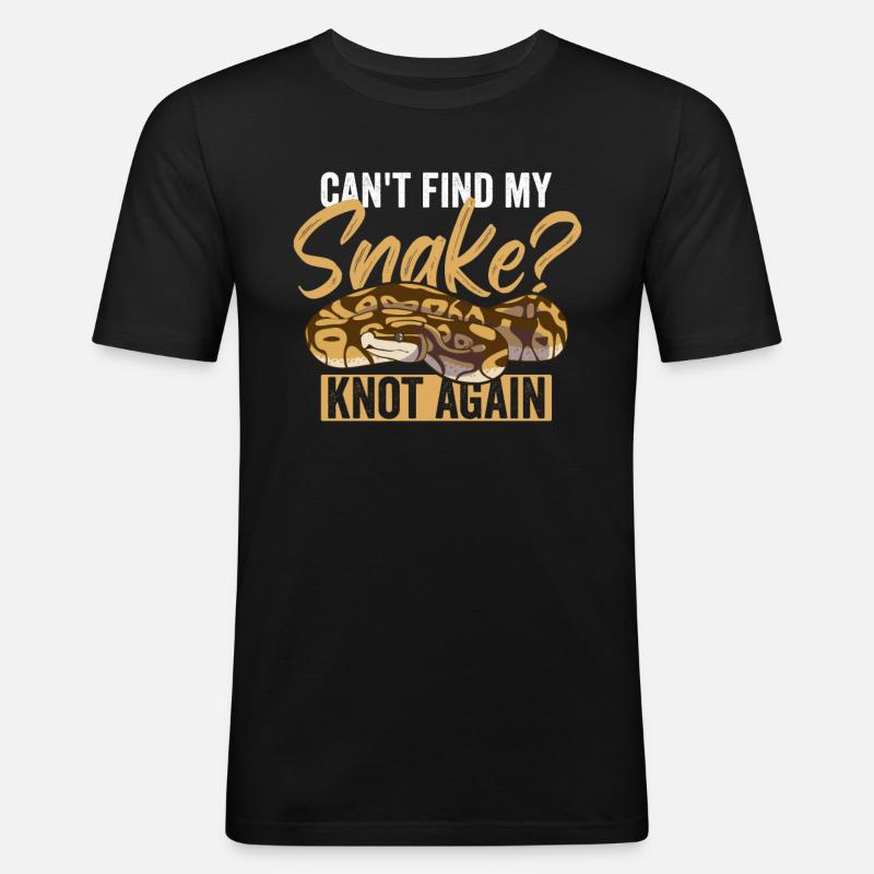 Königspython Ball Python - Men's Slim Fit T-Shirt - black