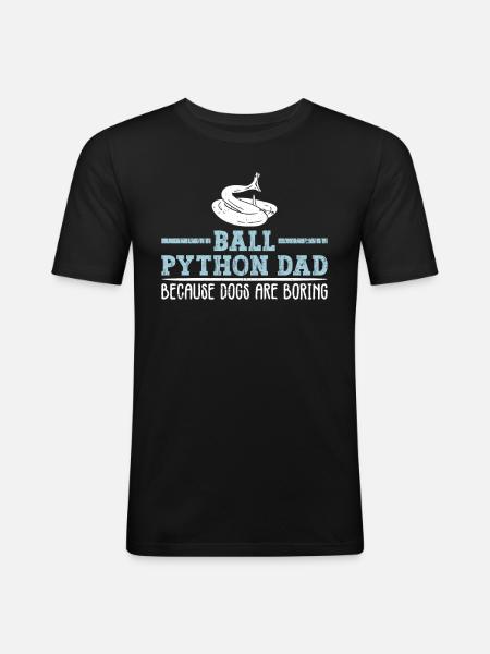 Königspython Papa Königspython Bananenkugel Python - Männer Slim Fit T-Shirt - Schwarz
