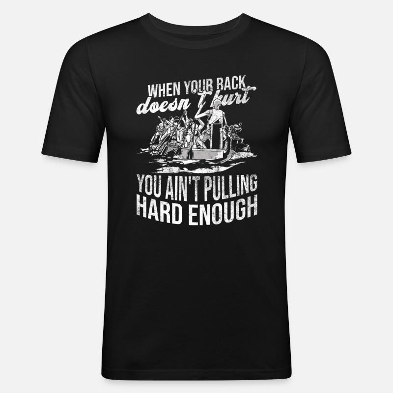 Drachenboot Drachenboot Mannschaft - Männer Slim Fit T-Shirt - Schwarz