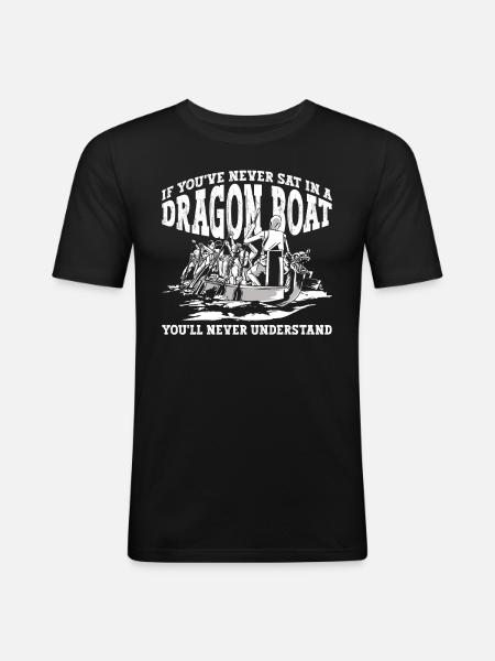 Drachenboot - T-shirt près du corps Homme - noir