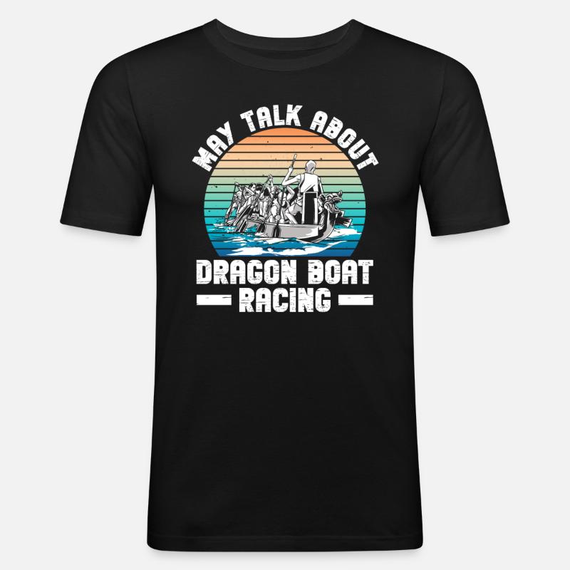 Drachenboot Und Drachenboottrainer - T-shirt près du corps Homme - noir