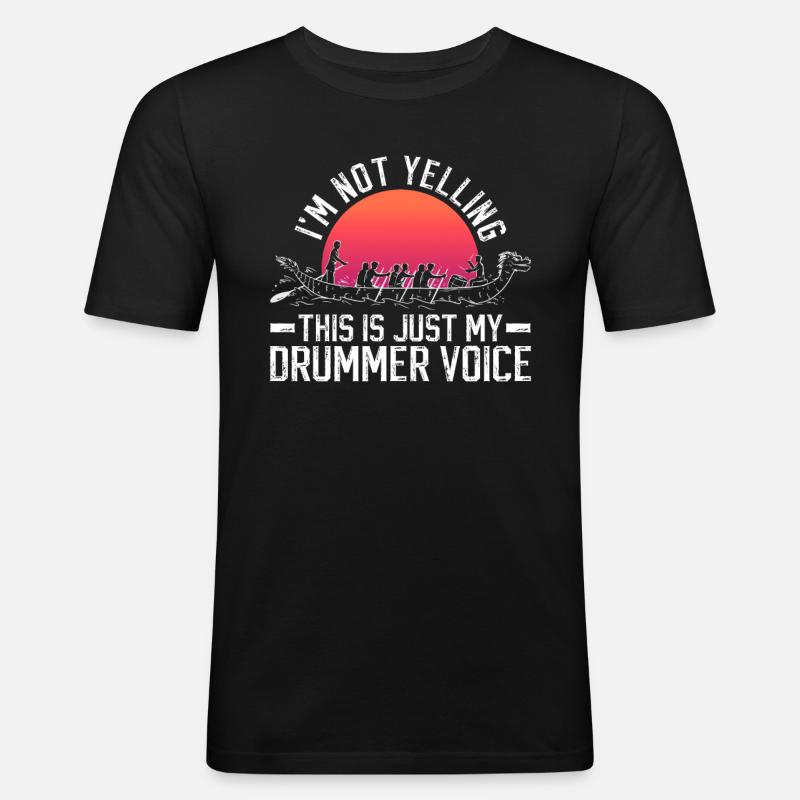 Drachenboot Und Drachenboottrainer - T-shirt près du corps Homme - noir
