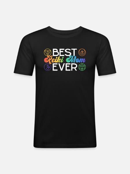 Mutter Reiki Meisterin Mutter - Men's Slim Fit T-Shirt - black