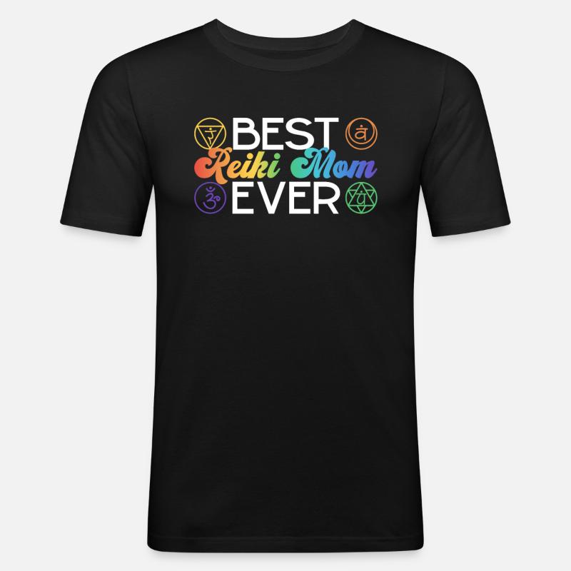 Mutter Reiki Meisterin Mutter - Men's Slim Fit T-Shirt - black