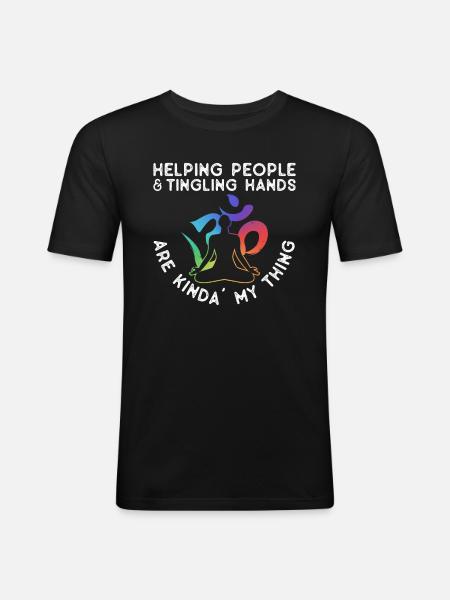 Reiki - Men's Slim Fit T-Shirt - black