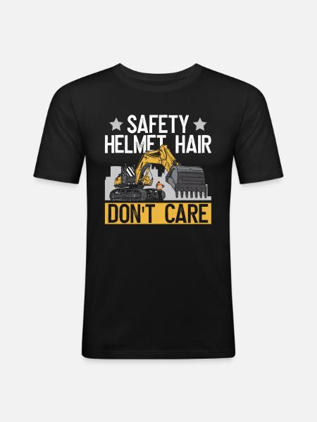 Baggerfahrer Baggern Bagger - Männer Slim Fit T-Shirt - Schwarz