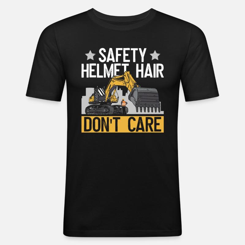 Baggerfahrer Baggern Bagger - Männer Slim Fit T-Shirt - Schwarz