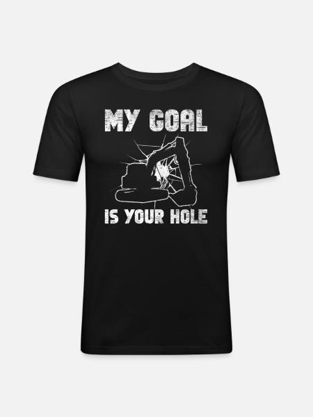 Baggerführer Bagger Baggerfahrer - Men's Slim Fit T-Shirt - black