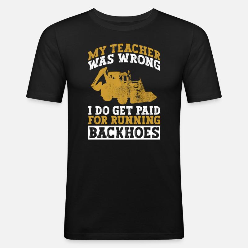 Baggerfahrer Bagger - Men's Slim Fit T-Shirt - black